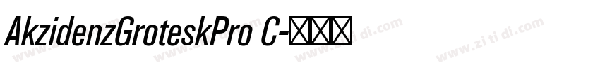 AkzidenzGroteskPro C字体转换